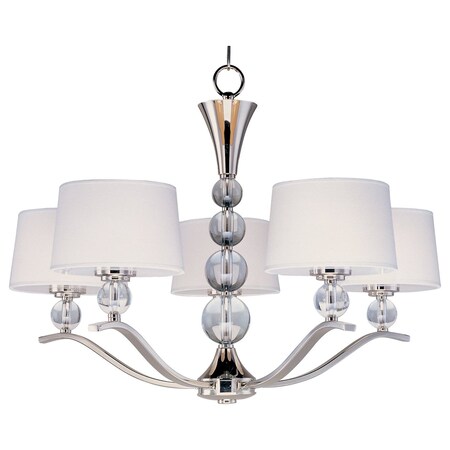 Maxim Five Light Polished Nickel Up Chandelier 12755WTPN